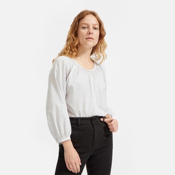 Everlane Pant The Slim Leg Crop Washed Black High Rise Stretch Ankle NEW - Picture 3 of 13